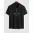 C'EST LA VIE PARIS Print Polo Collared Half Zip T Shirt